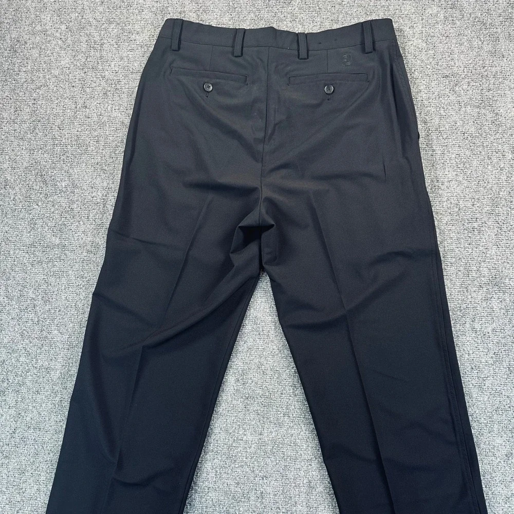 FootJoy FJ Men's 33x32 Performance Golf Pants Black Stretch Flat Front Everyday‎